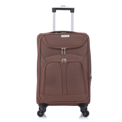 Чемодан Semi Line 20 (S) 47+5 л коричневый T5960-1 58x37x25.5 см ручная кладь расширитель