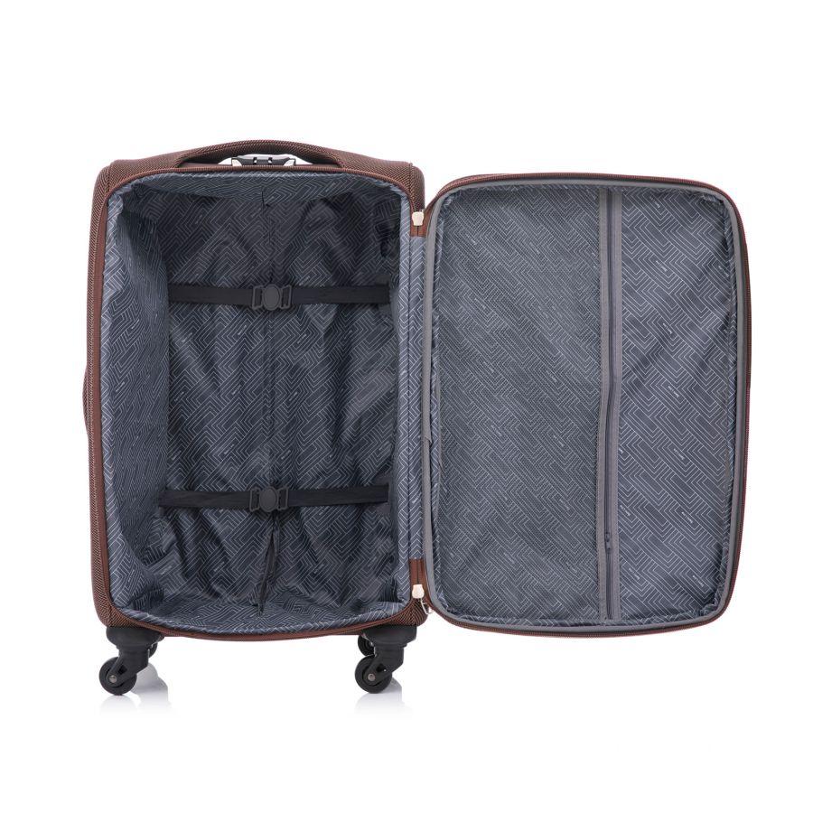 Чемодан Semi Line 20 (S) 47+5 л коричневый T5960-1 58x37x25.5 см ручная кладь расширитель