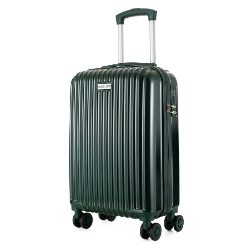 Чемодан Semi Line 20 T5948-1, ABS, 4 колеса, ручная кладь, темно-зеленый