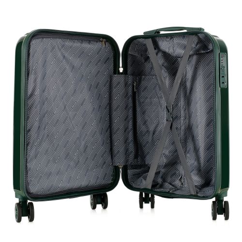 Чемодан Semi Line 20 T5948-1, ABS, 4 колеса, ручная кладь, темно-зеленый