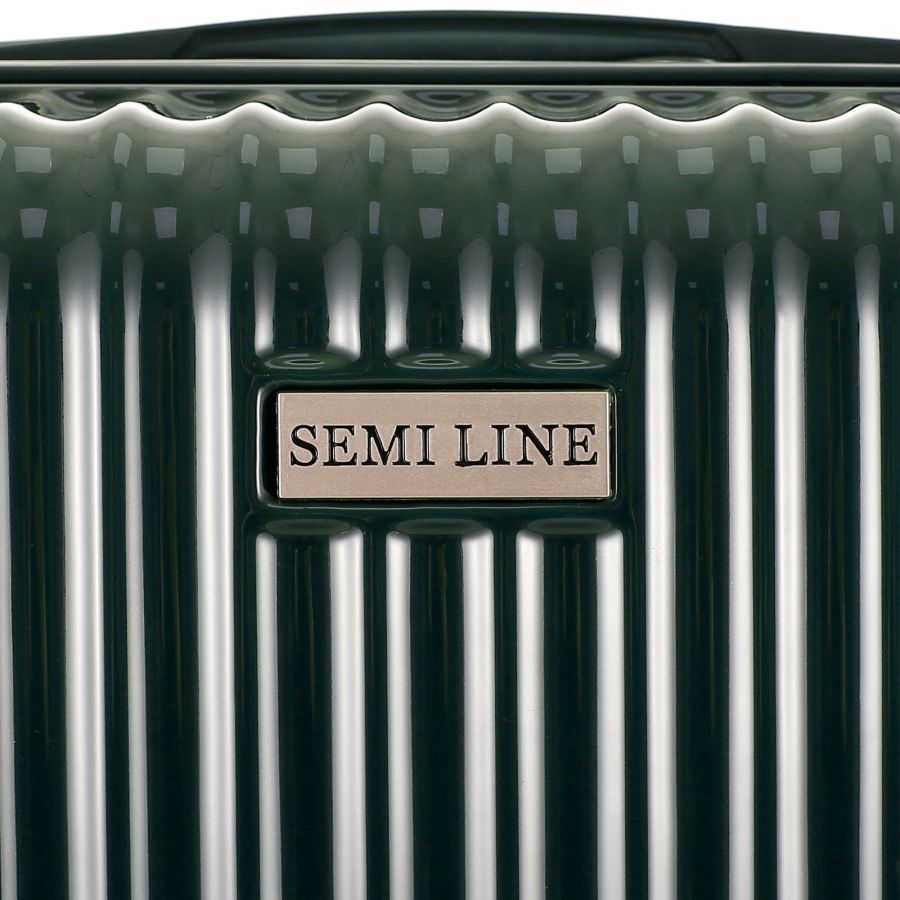 Чемодан Semi Line 20 T5948-1, ABS, 4 колеса, ручная кладь, темно-зеленый