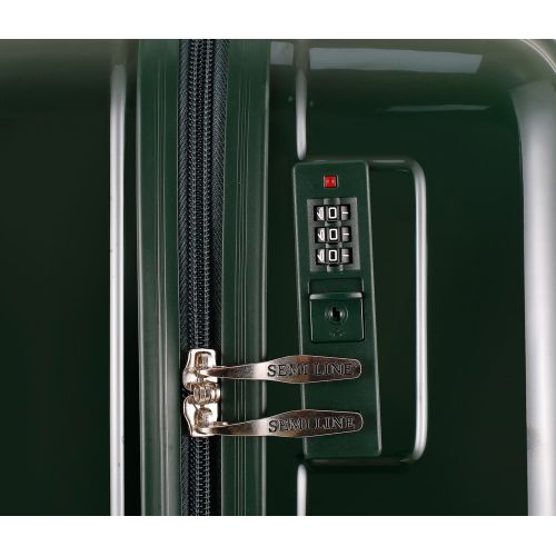 Чемодан Semi Line 20 T5948-1, ABS, 4 колеса, ручная кладь, темно-зеленый
