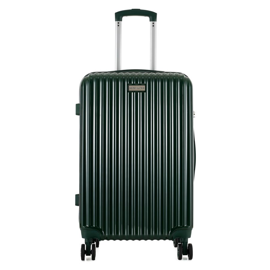 Чемодан Semi Line 24 T5948-2, ABS, 4 спаренных колеса, темно-зеленый