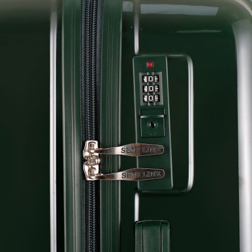 Чемодан Semi Line 24 T5948-2, ABS, 4 спаренных колеса, темно-зеленый