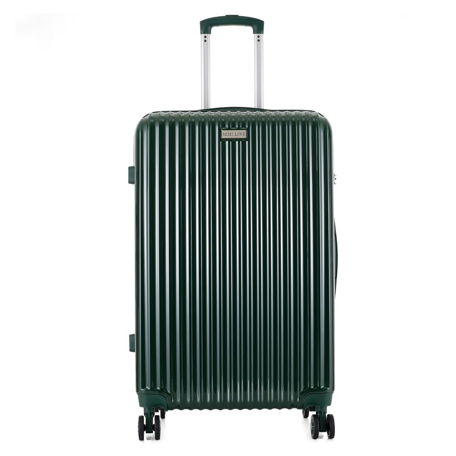 Чемодан Semi Line 28 T5948-3, ABS, 4 спаренных колеса, темно-зеленый