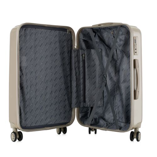 Чемодан Semi Line 24 T5954-2, ABS, 4 спаренных колеса, золотой