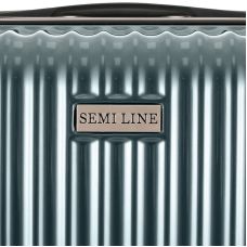 Чемодан Semi Line 20 дюймов (S) T5955-1, ABS, 4 колеса, ручная кладь, синий