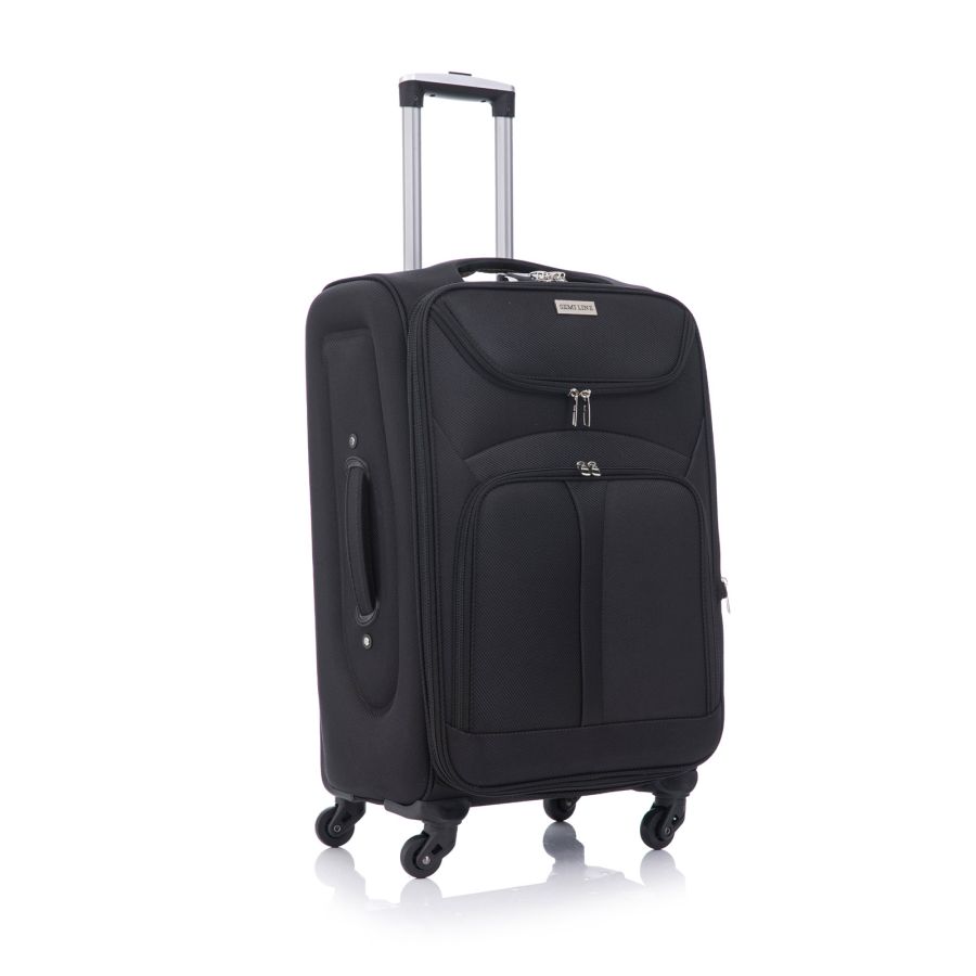 Чемодан Semi Line 24 T5961-2, 66+10 л, с расширителем, черный