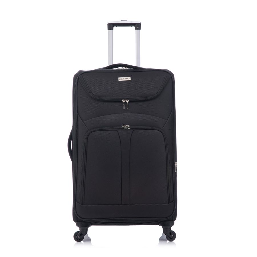 Чемодан Semi Line 28 T5961-3, 99+10 л, с расширителем, черный