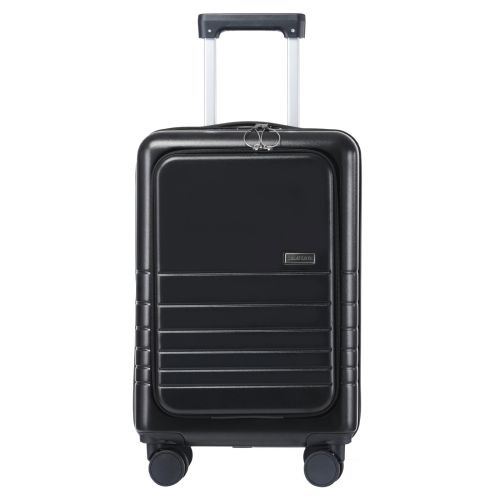 Чемодан Semi Line 20 T5964-2, ABS, с USB-зарядкой и отделением для ноутбука, ручная кладь, черный