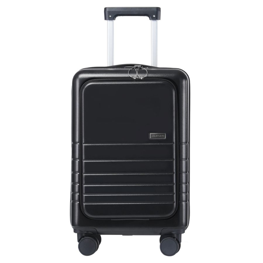 Чемодан Semi Line 20 T5964-2, ABS, с USB-зарядкой и отделением для ноутбука, ручная кладь, черный