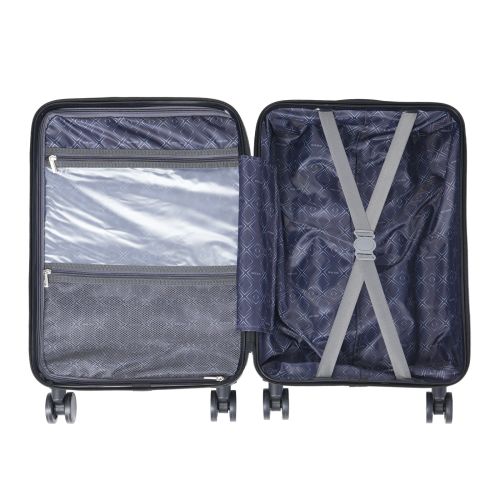 Чемодан Semi Line 20 T5964-2, ABS, с USB-зарядкой и отделением для ноутбука, ручная кладь, черный