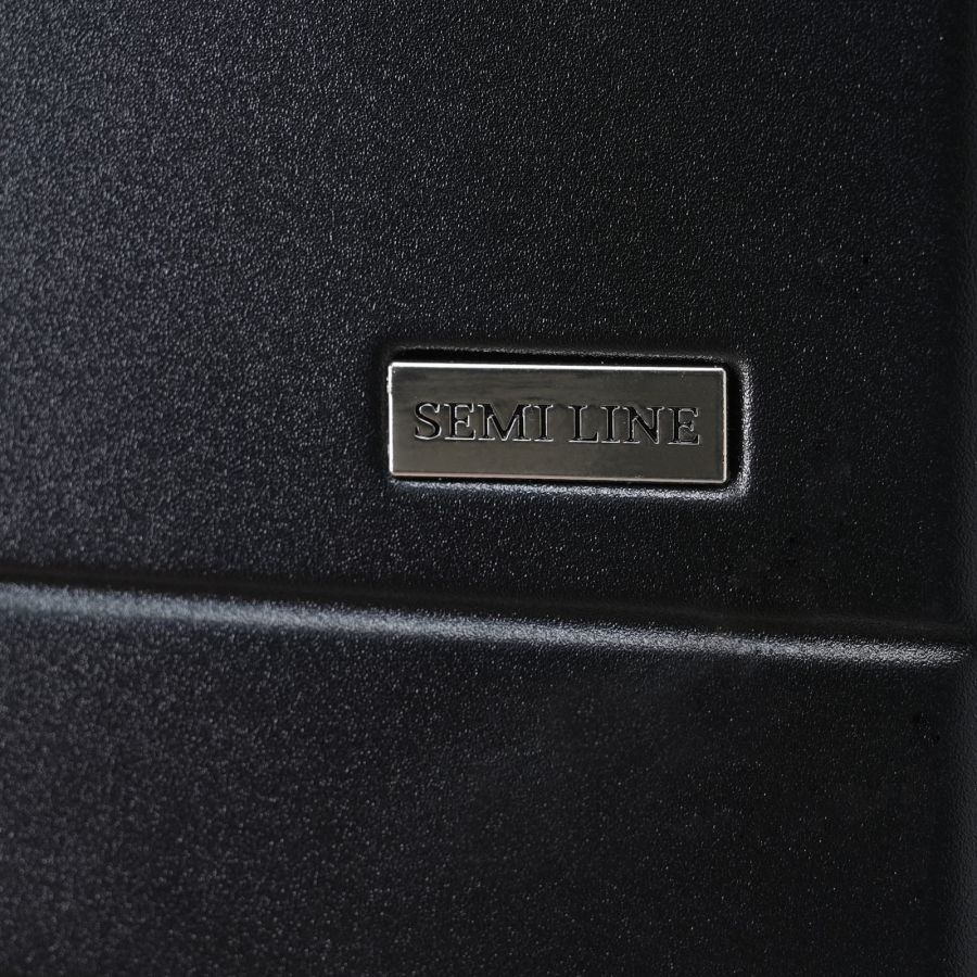 Чемодан Semi Line 20 T5964-2, ABS, с USB-зарядкой и отделением для ноутбука, ручная кладь, черный