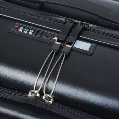 Чемодан Semi Line 20 T5964-2, ABS, с USB-зарядкой и отделением для ноутбука, ручная кладь, черный