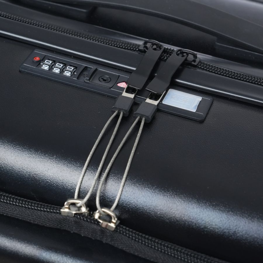 Чемодан Semi Line 20 T5964-2, ABS, с USB-зарядкой и отделением для ноутбука, ручная кладь, черный