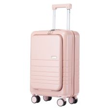 Чемодан Semi Line 20 дюймов (S) T5965-2, ABS, с USB-зарядкой и отделением для ноутбука, ручная кладь, бежевый