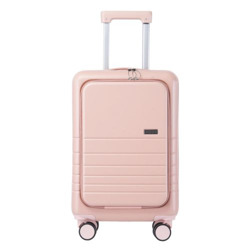 Чемодан Semi Line 20 T5965-2, ABS, с USB-зарядкой и отделением для ноутбука, ручная кладь, бежевый