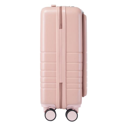 Чемодан Semi Line 20 T5965-2, ABS, с USB-зарядкой и отделением для ноутбука, ручная кладь, бежевый