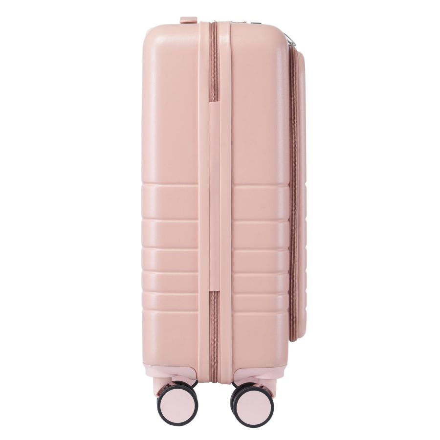 Чемодан Semi Line 20 T5965-2, ABS, с USB-зарядкой и отделением для ноутбука, ручная кладь, бежевый