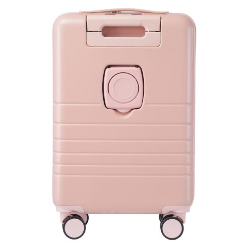 Чемодан Semi Line 20 T5965-2, ABS, с USB-зарядкой и отделением для ноутбука, ручная кладь, бежевый