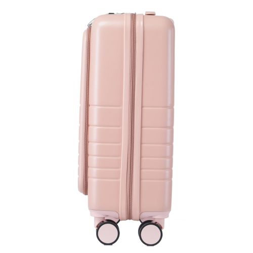 Чемодан Semi Line 20 T5965-2, ABS, с USB-зарядкой и отделением для ноутбука, ручная кладь, бежевый