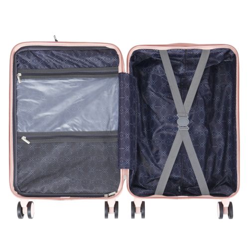 Чемодан Semi Line 20 T5965-2, ABS, с USB-зарядкой и отделением для ноутбука, ручная кладь, бежевый