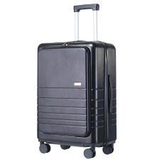 Чемодан Semi Line 24 дюйма (M) T5964-3, ABS, с USB-зарядкой и отделением для ноутбука, ручная кладь, черный