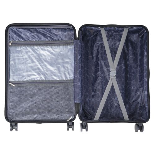 Чемодан Semi Line 24 T5964-3, ABS, с USB-зарядкой и отделением для ноутбука, ручная кладь, черный