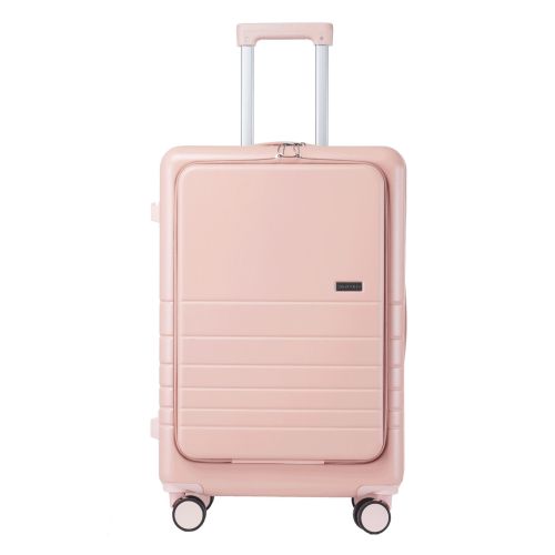 Чемодан Semi Line 24 T5965-3, ABS, с USB-зарядкой и отделением для ноутбука, ручная кладь, бежевый