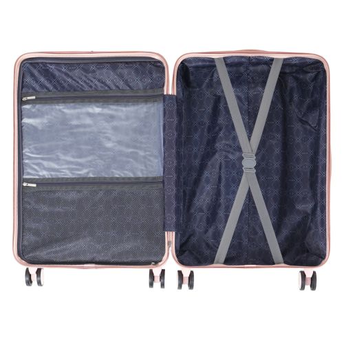 Чемодан Semi Line 24 T5965-3, ABS, с USB-зарядкой и отделением для ноутбука, ручная кладь, бежевый