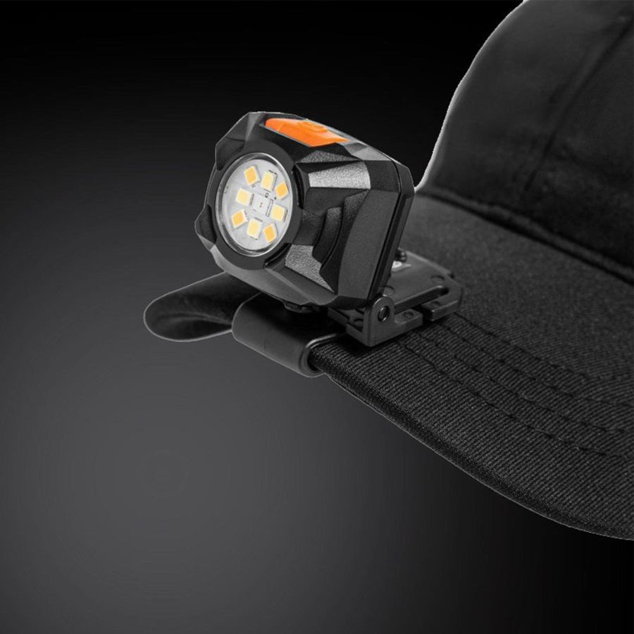 Фонарь налобный Mactronic Rebel 400 Lm LED теплый/холодный/красный Type-C оранжевый