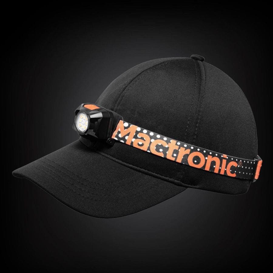 Фонарь налобный Mactronic Rebel 400 Lm LED теплый/холодный/красный Type-C оранжевый