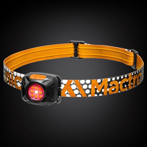 Фонарь налобный Mactronic Rebel 400 Lm LED теплый/холодный/красный Type-C оранжевый