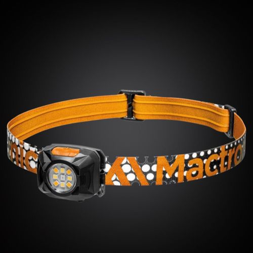 Фонарь налобный Mactronic Rebel 400 Lm LED теплый/холодный/красный Type-C оранжевый
