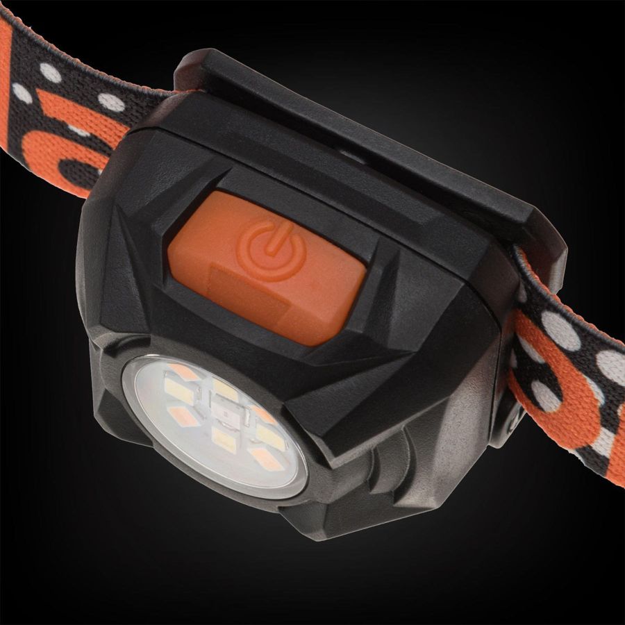 Фонарь налобный Mactronic Rebel 400 Lm LED теплый/холодный/красный Type-C оранжевый