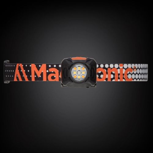 Фонарь налобный Mactronic Rebel 400 Lm LED теплый/холодный/красный Type-C оранжевый