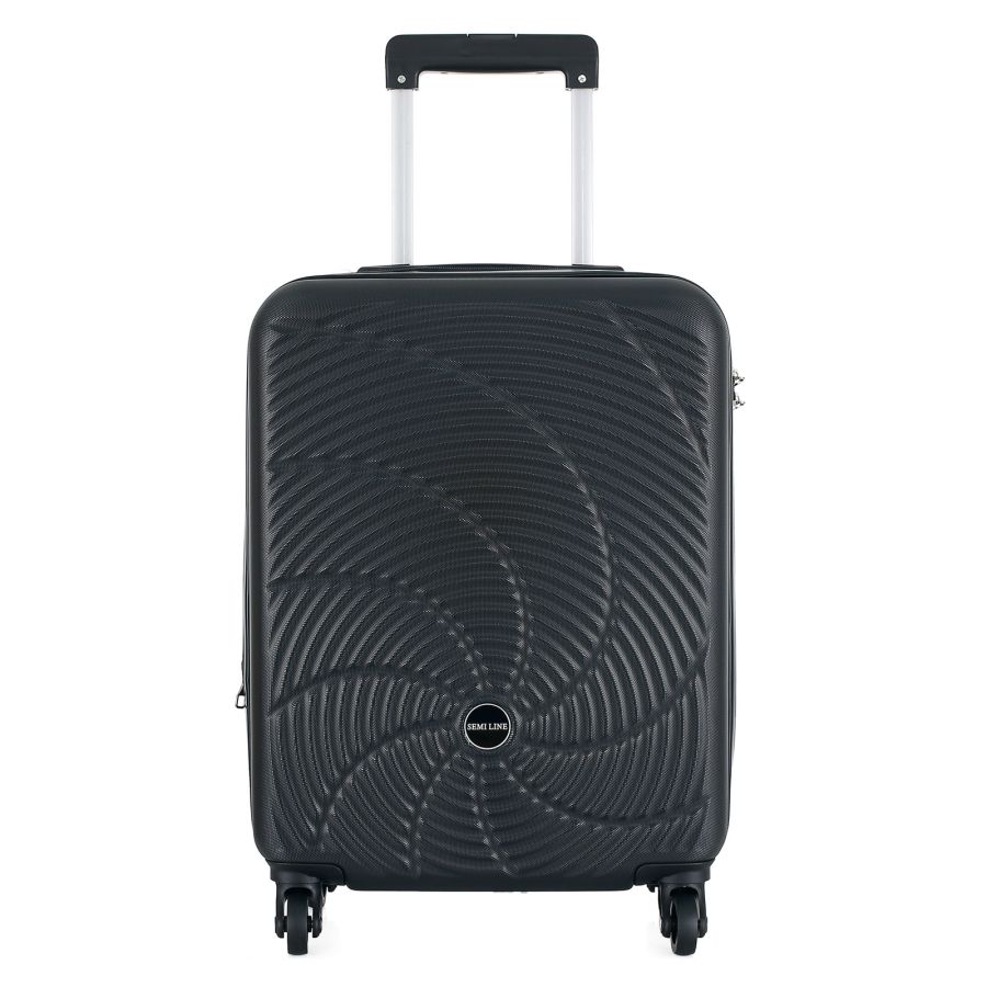 Чемодан Semi Line 20 44 л ABS-пластик расширение 20% 4 колеса код. замок ручная кладь Black
