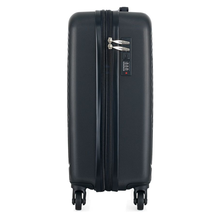 Чемодан Semi Line 20 44 л ABS-пластик расширение 20% 4 колеса код. замок ручная кладь Black