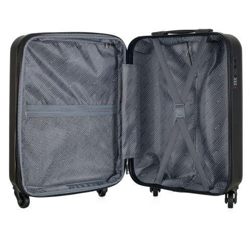 Чемодан Semi Line 20 44 л ABS-пластик расширение 20% 4 колеса код. замок ручная кладь Black