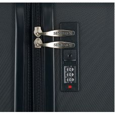 Чемодан Semi Line 20 дюймов (S) 44 л ABS-пластик расширение 20% 4 колеса код. замок ручная кладь Black