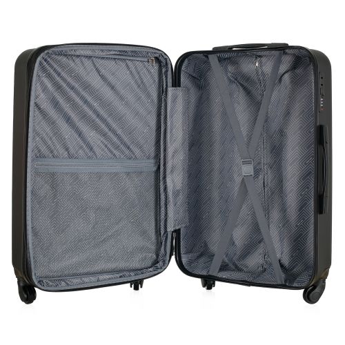 Чемодан Semi Line 24 67 л ABS-пластик расширение 20% 4 колеса код. замок Black