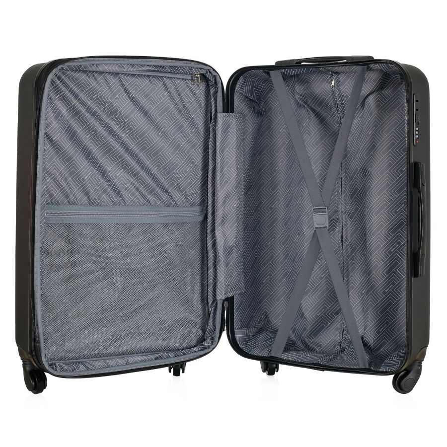 Чемодан Semi Line 24 67 л ABS-пластик расширение 20% 4 колеса код. замок Black