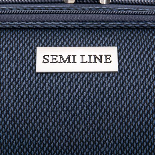 Чемодан Semi Line 20 47 л с расширением полиэстер 600D 4 колеса код. замок ручная кладь Navy