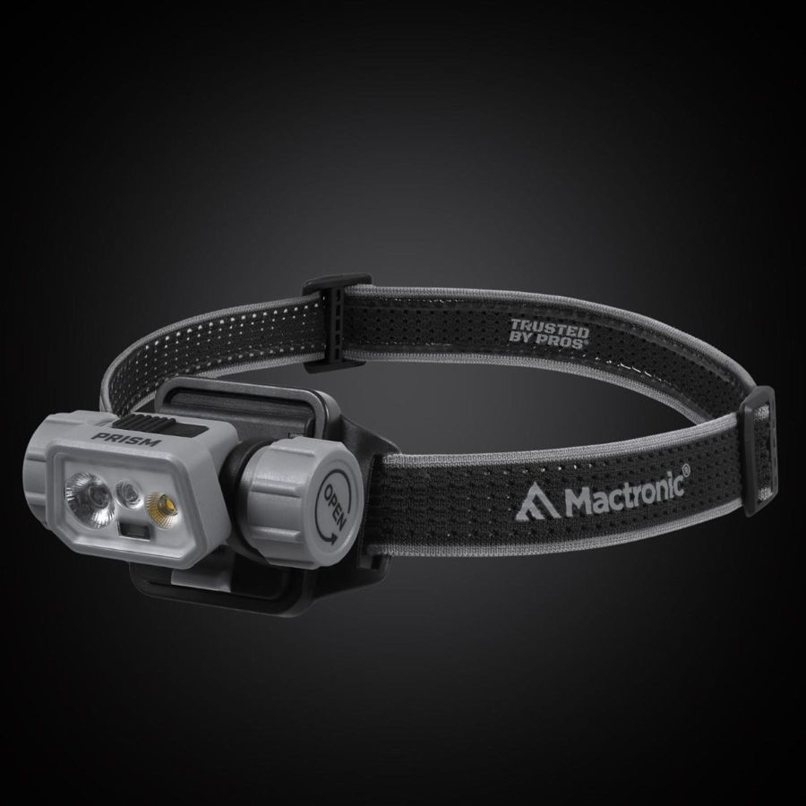 Фонарь налобный тактический Mactronic Prism 650 Lm холодный/теплый/RGB LED Type-C Серый
