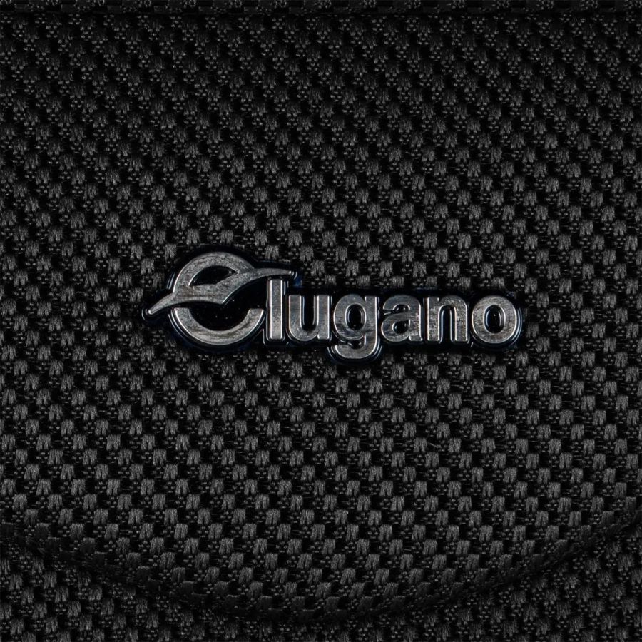 Чемодан Lugano Duna большой Expansion полиэстер Черный