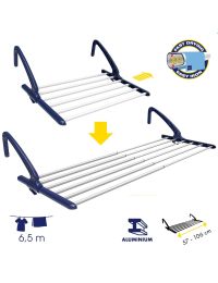 Сушилка для белья навесная Casa Si BalconFlex Mono 6.5 м алюминий Белый