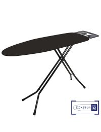 Доска для глажки Casa Si Superstandard Basic 120x38 см сталь Черный