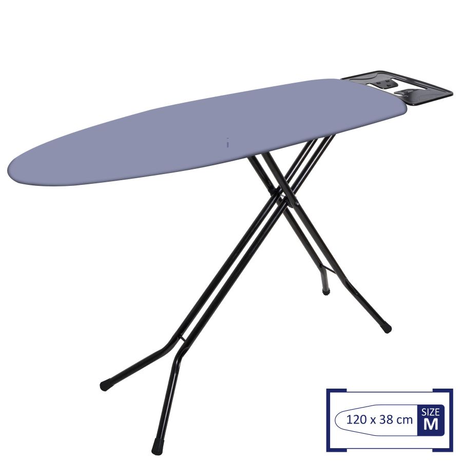 Доска для глажки Casa Si Superstandard Basic 120x38 см сталь Черный/Серебристый