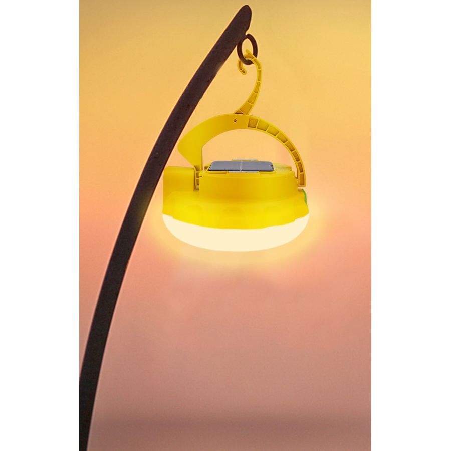 Светодиодная LED лампа-фонарь с солнечной панелью и аккумуляторами NG200 Желтый