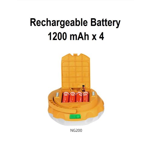 Светодиодная LED лампа-фонарь с солнечной панелью и аккумуляторами NG200 Желтый